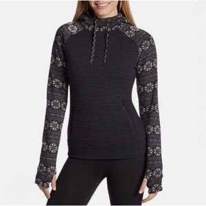 Obermeyer Women's Black/Gray Snowflake Fleece Hoodie